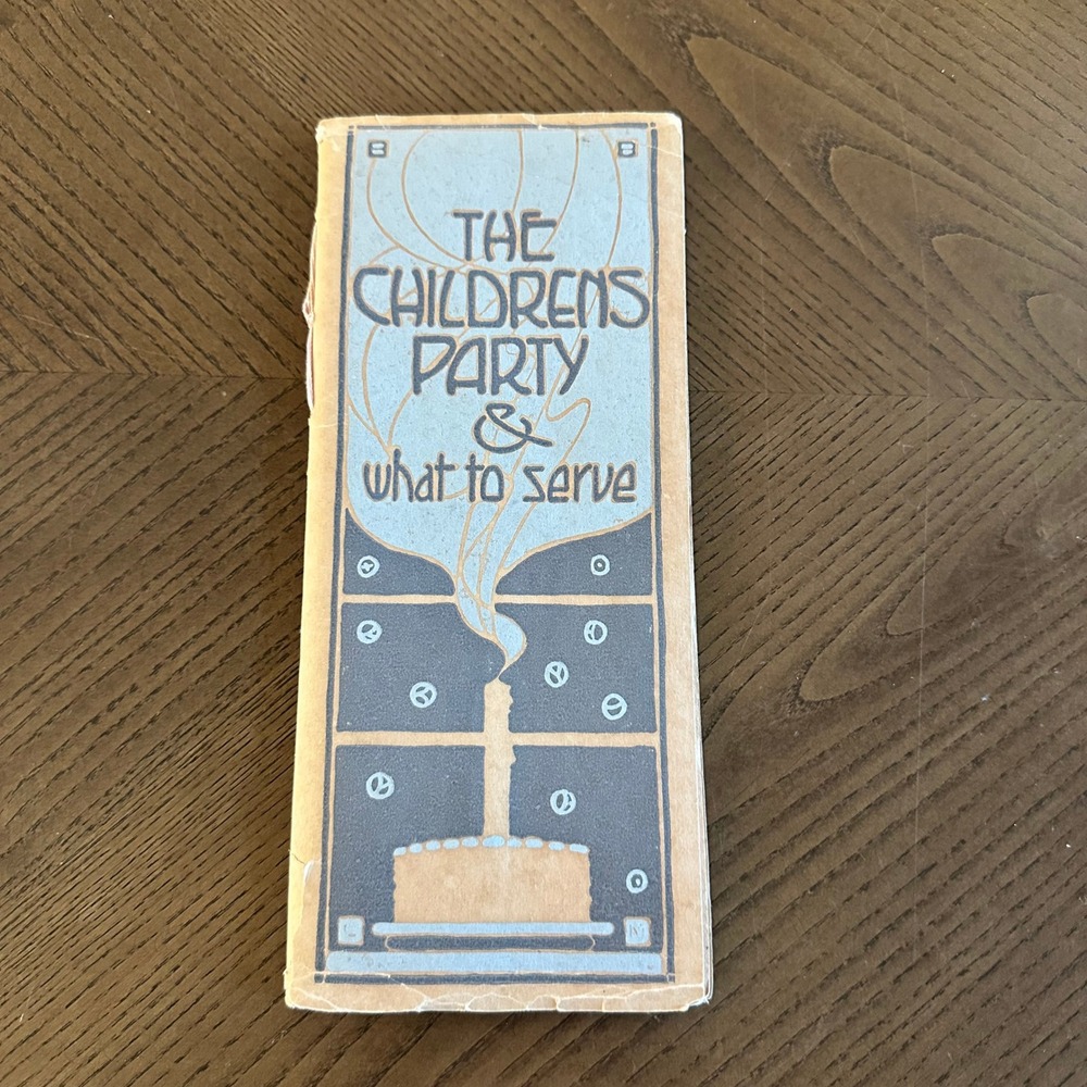 Antique 1920s The Childrens Party & What to Serve Booklet Buzza Co Halloween Art